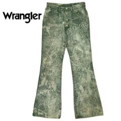 05M918◯ Wrangler 70s 復刻 ブリーチ加工 ベルボトム デニム