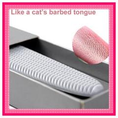 大人気! 猫の舌マッサージ櫛★ 洗える キャットグルーミングブラシ 灰色