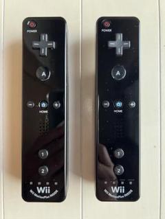 wii WiiU コントローラー リモコン モーションプラス 黒色 ２個 セット