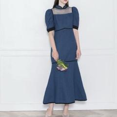 美品！ Leja レジャ オケージョンドレス ワンピース ブルー マーメイド S