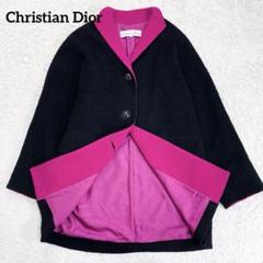 美品 DIOR ディオール ロングコート サーモンピンク ダブルブレスト 高級 Dior(ディオール) パイピングベルテッドコート143C362A5305