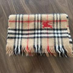 BURBERRY 子供用　チェック柄マフラー 雑貨 古着 90s England製 Burberrys バーバリー チェック
