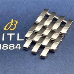 c245【18mm】新品 ナビタイマー 7連 鏡面 SSコマ ステンレス ベルト c244【18mm】新品 ナビタイマー 7連 鏡面 SSコマ ステンレス ベルト