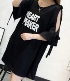 【ｓａｌｅ】ワンピース　レディース　黒　ゆったり　肩だし