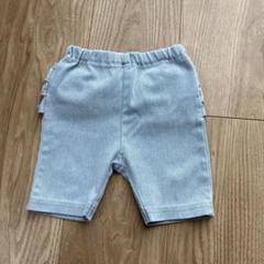 美品☆プティマイン　フリルライトブルーショートパンツ