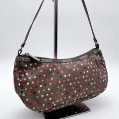 レスポートサック　LeSportsac ポーチ　ハンドバッグ　ブラウン　水玉