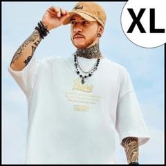 【早い者勝ち】Tシャツ　メンズ　ホワイト　ストリート　XL　ユニセックス　海外