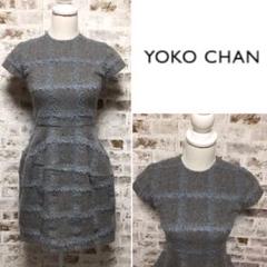 YOKO CHAN ヨーコチャン フレンチ袖 グレーワンピース 小さいサイズ