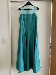 【Mermaid Line】MMJ フラダンス衣装　花葉柄　ブルー系　ドレス　L Mermaid Line】MMJ フラダンス衣装 花葉柄 ブルー系 ドレス L