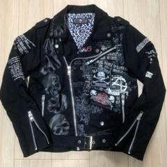 mad punks レオパード総柄 ダブルライダースジャケット Mサイズ
