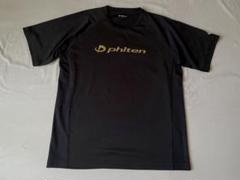 phiten Tシャツ ブラック ゴールド 3L バドミントン　バレー　練習着