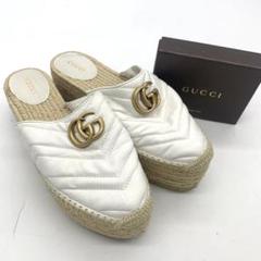 美品 GUCCI グッチ エスパドリーユGG サンダル 厚底 サイズ37