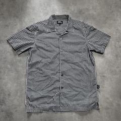 00’s 黒タグ復刻モデル stussy チェック 半袖シャツ usa製
