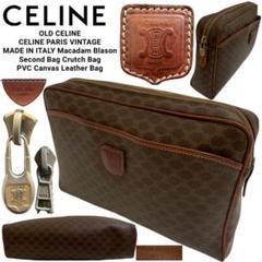 OLD CELINE ITALY製 マカダム柄 ブラゾン セカンドバッグ バッグ