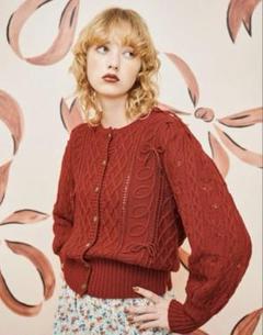 poppy あさぎーにょ レースラッフルカーディガン