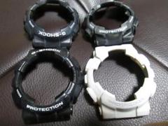 ジャンク CASIO G-SHOCK ベゼル4個セット(ブラック3/ホワイト1)