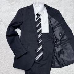 美品✨】スーツセレクト セットアップ グレー ストライプ 背抜き