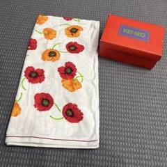 未使用】KENZO バスタオル（ビーチタオル）&カサブランカピンバッジ