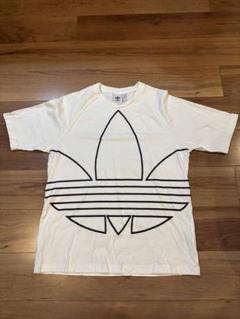 adidas 大きなロゴ Tシャツ L ホワイト