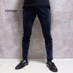 vintage ネイビー スキニーパンツ チノパン