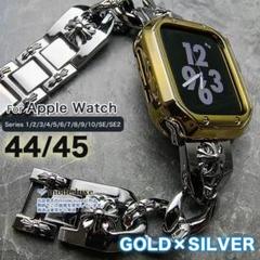 apple Watch バンド 44ｍｍ 45ｍｍ ベルト チェーン GS