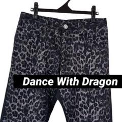 Dance With Dragon ゴルフパンツ レオパード柄 ブラック 3