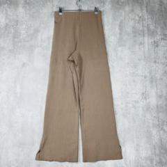 ♪　ミラオーウェン　ニット　パンツ　ベージュ系　ワイド　らくちん