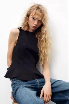 2025年最新】zara ペプラム トップスの人気アイテム - メルカリ