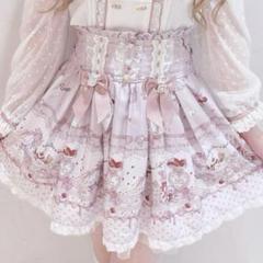 【メルカリ便】LIZLISA♡完売品♡ミニスカート ピンク色 クマちゃん柄 即完売】♡ LIZLISA Sewing Bear柄セットアップ ホワイト