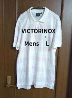 VICTORINOX ポロシャツ L ホワイト/ピンク ビクトリノックス