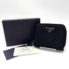 PRADA プラダ 二つ折り財布 ナイロン 三角プレート ブラック PRADA プラダ 二つ折り財布 レザー ブラック 黒 三角プレート