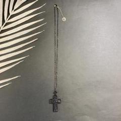 【HOLLOOW】 ホロー　シルバーネックレス　クロスペンダント　ブラック