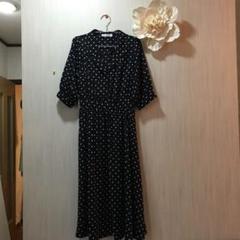 アーカイバ ドット柄ロングワンピース