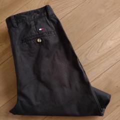 TOMMY HILFIGER ツイルパンツ/チノ/黒/古着/W33L32