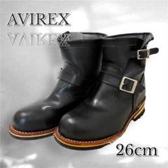 AVIREX アヴィレックス　エンジニアブーツ　ショート丈　26cm 黒　靴