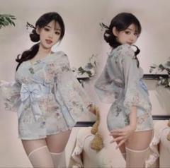 ☆新品☆【浴衣　コスプレ】花魁　セクシーコスチューム　着物　花柄