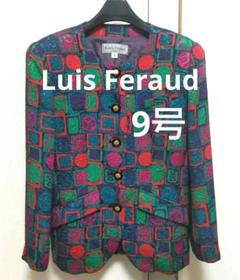 Louis Feraud　ルイフェロー　サイズ9 ノーカラージャケット　総柄　赤 2025年最新】ルイフェロー ノーカラージャケットの人気アイテム