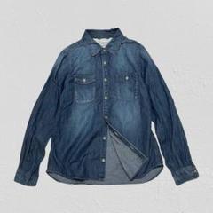 アースミュージック♡ダンガリーシャツ　デニムシャツ　ブルー　M