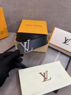 ✨美品✨ LOUIS VUITTON ブラック レザー ベルト バックル2個付き LOUIS VUITTON ブラックレザーベルト - メルカリ
