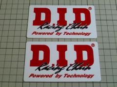 正規品 D.I.D Racing ステッカー 2枚 110mm×60mm DID