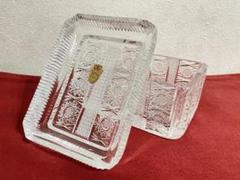 カットガラス　LEAD CRYSTAL 灰皿　シガレットケース　小物入れ
