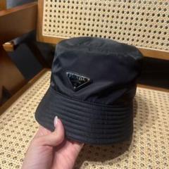 PRADA プラダ バケットハット Mブラック ユニセックス - メルカリ