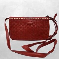 ダコタ Dakota レザー メッシュ ショルダーバッグ レッドのサムネイル