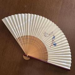 薄黄色アイボリー 扇子 ひょうたんデザイン