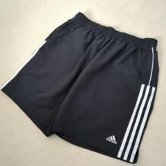 美品 adidas ハーフパンツ ショートパンツ M ブラック 黒3本ライン