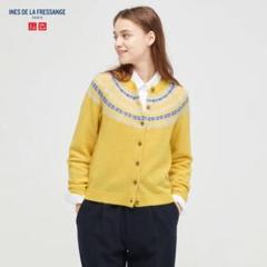 【新品】ユニクロ イネス ジャガードカーディガン Mサイズ