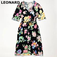 未使用 LEONARD レオナールパリ ワンピース ベルト付き 46 XL 未使用 LEONARD レオナールパリ ワンピース ベルト付き 46 XL