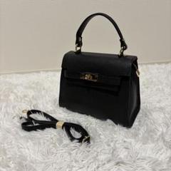 【全品送料無料】 ワンハンドルバッグ 美品】AULENTTI ブラック シボ ゴールド金具 バッグ