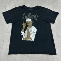 アリーヤ　イラスト　Y2K　トップス　半袖　Tシャツ　古着　ブラック　黒　1Xのサムネイル