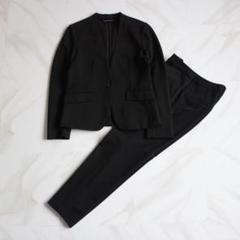 ESPRITMUR セットアップスーツ S ノーカラージャケット パンツ 黒色